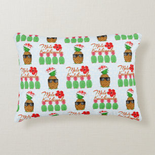 Mele Kalikimaka Hawaiian Pineapple Merry Christmas Decorative Cushion