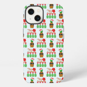 Mele Kalikimaka Hawaiian Pineapple Merry Christmas iPhone 13 Case