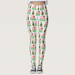 Mele Kalikimaka Hawaiian Pineapple Merry Christmas Leggings