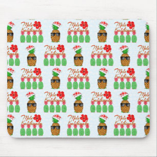 Mele Kalikimaka Hawaiian Pineapple Merry Christmas Mouse Mat