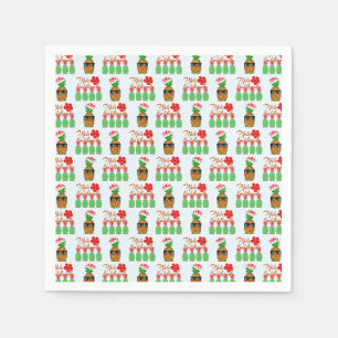 Mele Kalikimaka Hawaiian Pineapple Merry Christmas Napkin