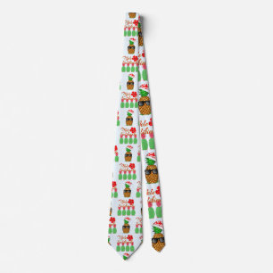 Mele Kalikimaka Hawaiian Pineapple Merry Christmas Tie