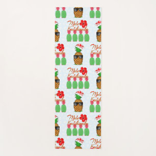 Mele Kalikimaka Hawaiian Pineapple Merry Christmas Yoga Mat