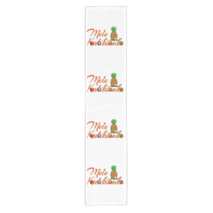 Mele Kalikimaka Hawaiian Pineapple Short Table Runner
