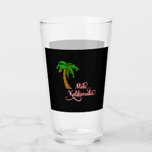 Mele Kalikimaka Hawaiian Sweat for Christmas Glass