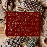Mele Kalikimaka Hawaiian Tropical Christmas Card<br><div class="desc">Celebrate the season with our holiday featuring original artwork of foil lettering and foliage - the perfect way to personalise a greeting to your family and friends.</div>