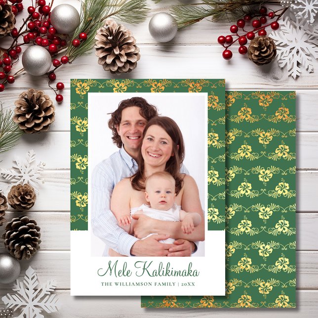 Mele Kalikimaka Hawaiian Tropical Photo Card (Mele Kalikimaka Hawaiian Tropical Photo Card)