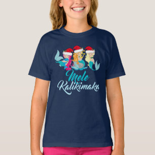 Mele Kalikimaka Mermaid Christmas Cute Kids T-Shirt