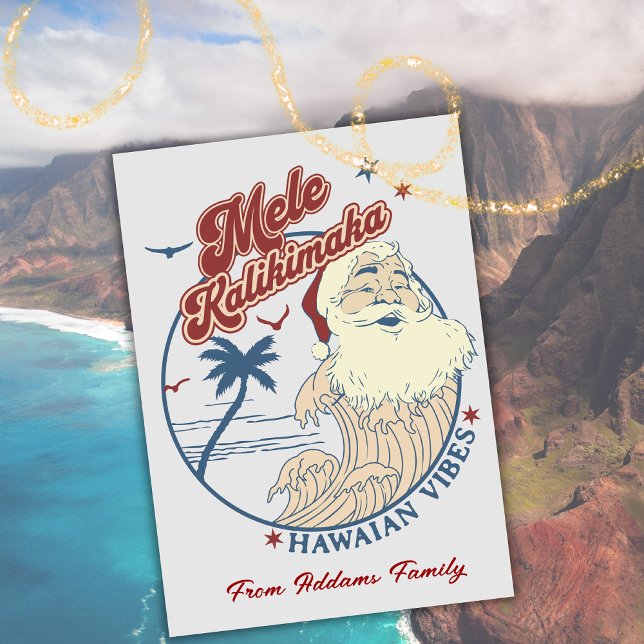 Mele Kalikimaka Merry Christmas Flat Holiday Card (Creator Uploaded)