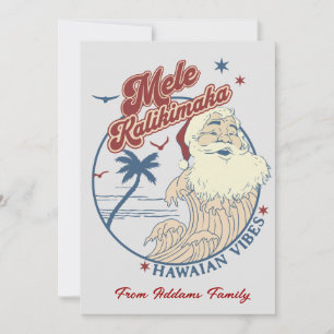Mele Kalikimaka Merry Christmas Flat Holiday Card