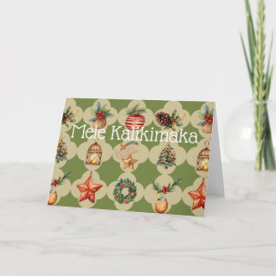 Mele Kalikimaka Merry Christmas Hawaiian Holiday Card