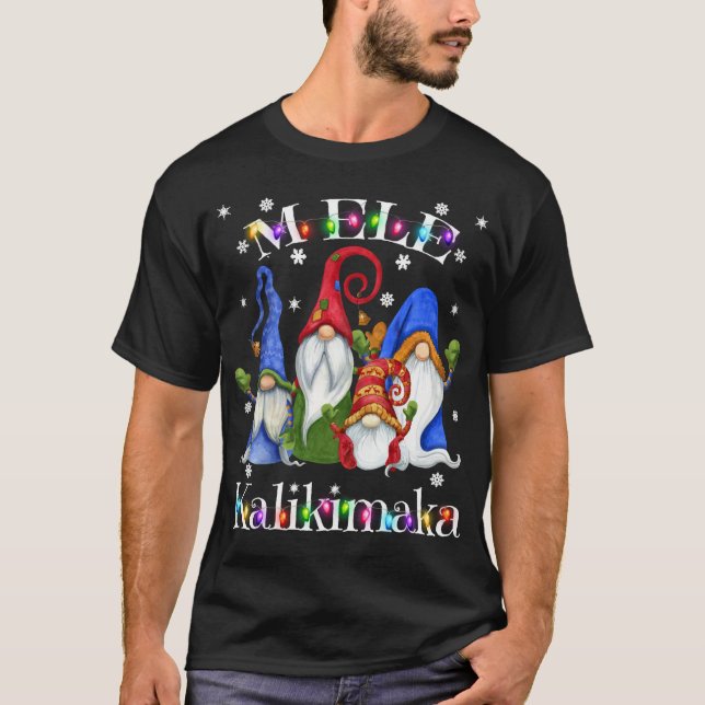 Mele Kalikimaka Merry Christmas Hawaiian Nordic Gn T-Shirt (Front)