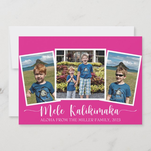 Mele Kalikimaka Merry Christmas Holiday Card (Front)
