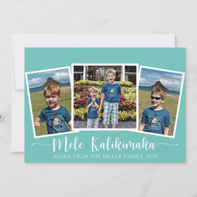 Mele Kalikimaka Merry Christmas Holiday Card (Front)
