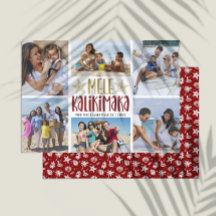 Mele Kalikimaka Modern Photo Collage Hawaiian