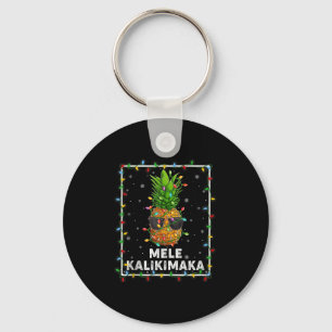 Mele Kalikimaka Ne Xmas Lights Hawaiian Christmas Key Ring