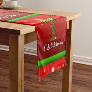 Mele Kalikimaka Palm Tree for Xmas Short Table Runner