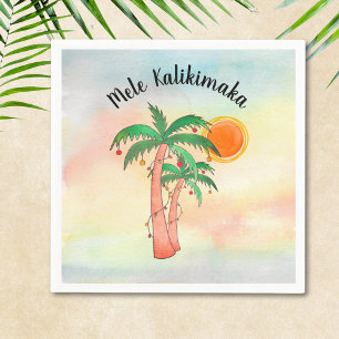 Mele Kalikimaka Palm Trees Napkins