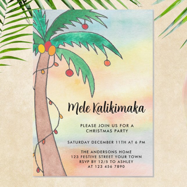 Mele Kalikimaka Party Invitation (Creator Uploaded)