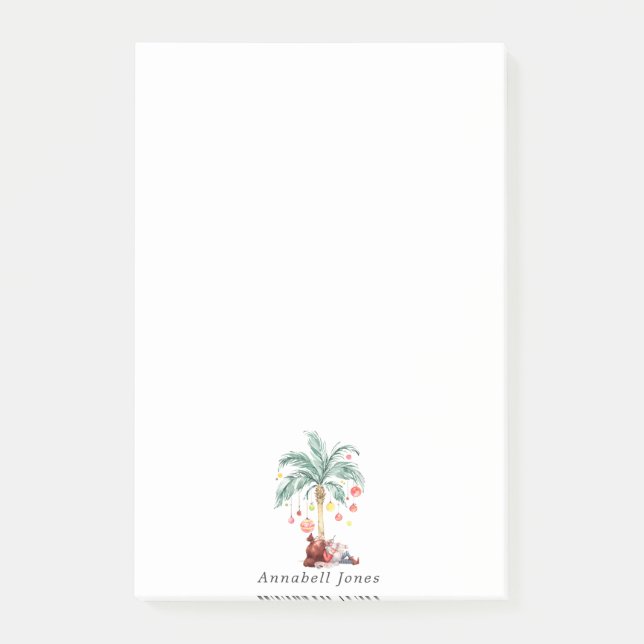Mele Kalikimaka | Personalised Christmas Palms Post-it Notes (Front)