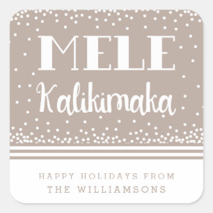 Mele Kalikimaka Personalised Holiday Stickers