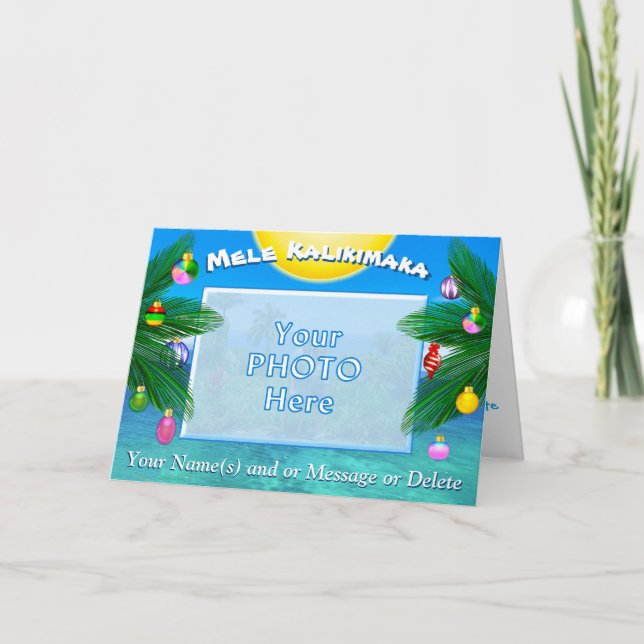 Mele Kalikimaka Personalized PHOTO Christmas Cards (Front)