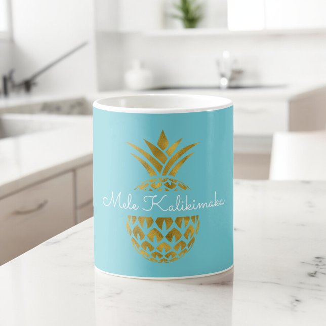 Mele Kalikimaka Pineapple Christmas Holiday Coffee Mug (Creator Uploaded)