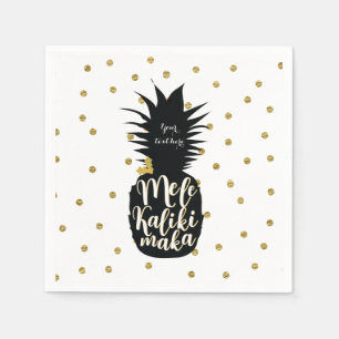 Mele Kalikimaka Pineapple Christmas Holiday Party Napkin