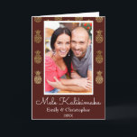 Mele Kalikimaka Pineapple Christmas Photo Card<br><div class="desc">Mele Kalikimaka Faux Foil Gold and Burgundy Pineapple Christmas Burgundy Photo Card. This Hawaiian Christmas photo card is perfect for a tropical Family Christmas Card.</div>