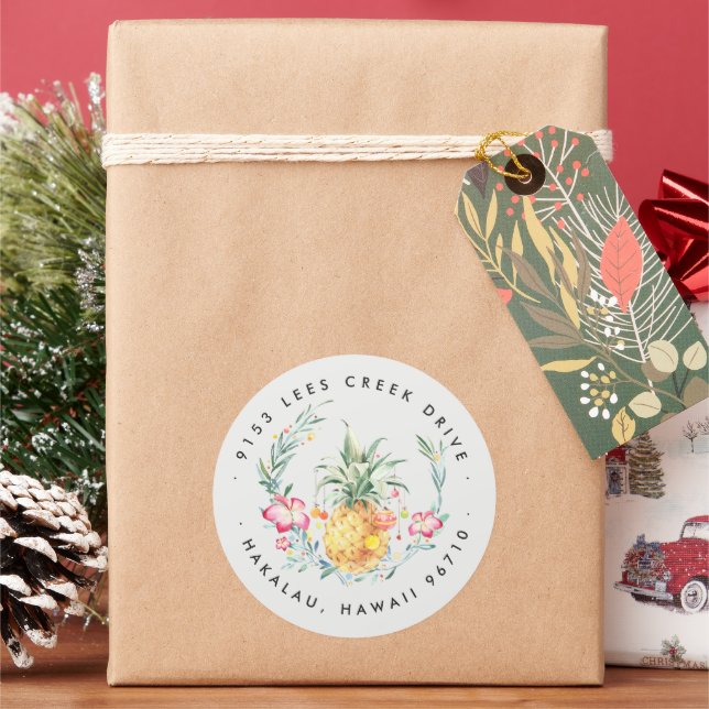 Mele Kalikimaka | Pineapple Christmas Sticker (Holiday)