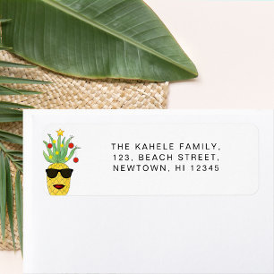 Mele kalikimaka Pineapple Return Address