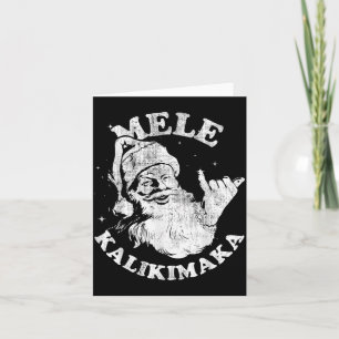 Mele Kalikimaka Retro Hawaii Santa Aloha Christmas Card