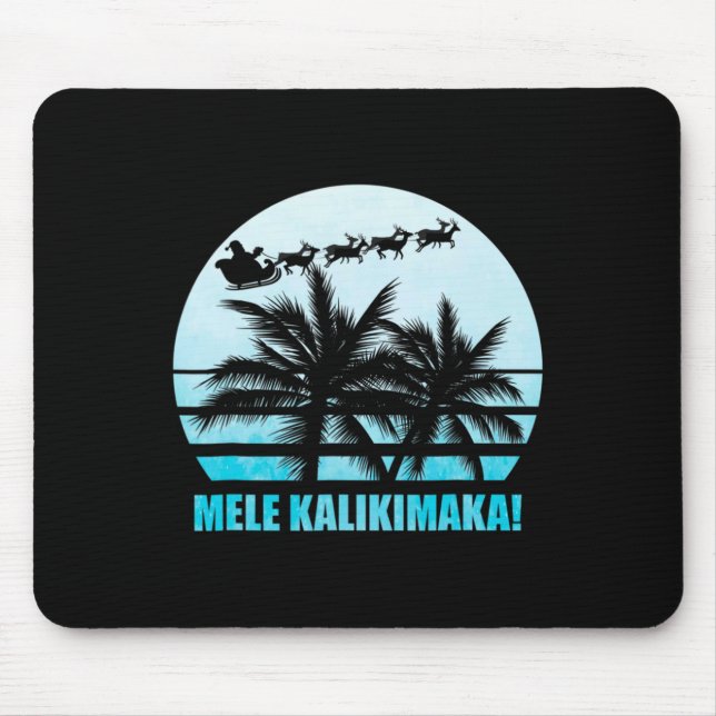 Mele Kalikimaka Retro Hawaiian Christmas Family Va Mouse Mat (Front)