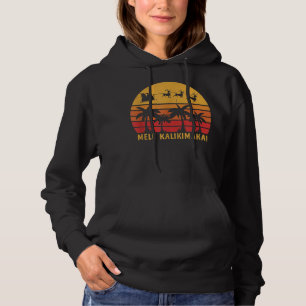 Mele Kalikimaka Retro Hawaiian Christmas Hawaii  Hoodie