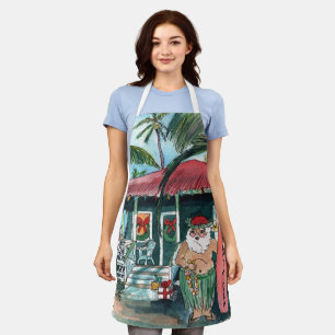 Mele Kalikimaka Santa Apron