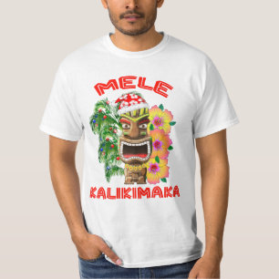 Mele Kalikimaka Santa Claus Tiki T-Shirt