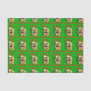 Mele Kalikimaka Santa Claus Tiki Tissue Paper