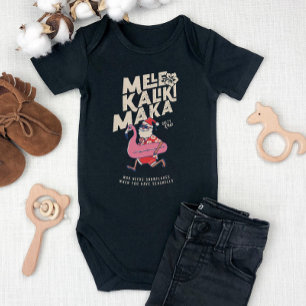 Mele Kalikimaka Santa Flamingo Christmas Getaway B Baby Bodysuit