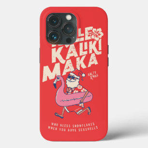 Mele Kalikimaka Santa Flamingo Christmas Getaway  iPhone 13 Pro Case