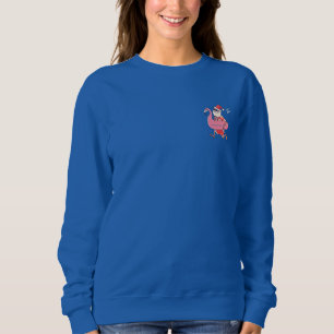 Mele Kalikimaka Santa Flamingo Christmas Getaway S Sweatshirt