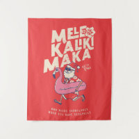 Mele Kalikimaka Santa Flamingo Christmas Getaway T