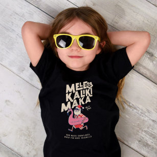 Mele Kalikimaka Santa Flamingo Christmas Getaway Toddler T-Shirt