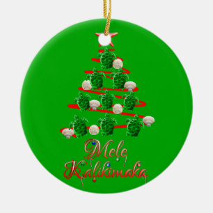 Mele Kalikimaka Sea Turtles Ceramic Tree Decoration