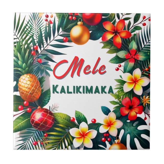 Mele Kalikimaka Tile (Front)