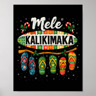 Mele Kalikimaka Trocal Christmas Flip Flop Poster