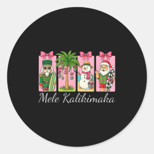 Mele Kalikimaka Trocal Christmas Hawaiian Holiday Classic Round Sticker