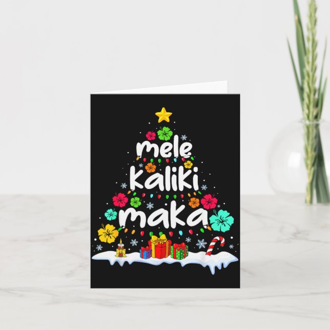 Mele Kalikimaka Trocal Christmas Hawaiian Santa Xm Card (Front)