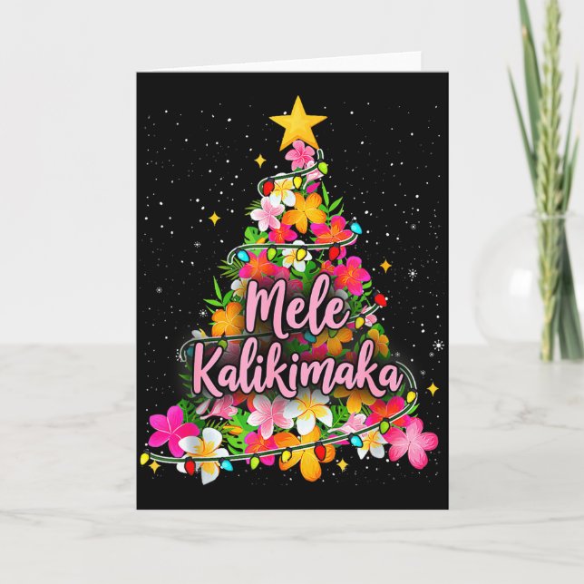 Mele Kalikimaka Trocal Christmas Hawaiian Xmas  Card (Front)