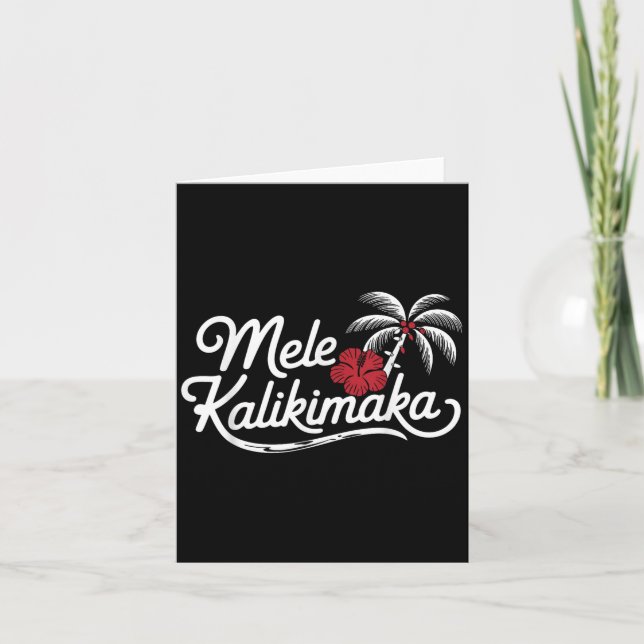 Mele Kalikimaka Trocal Christmas Hawaiian Xmas  Card (Front)