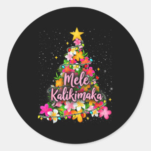 Mele Kalikimaka Trocal Christmas Hawaiian Xmas Classic Round Sticker